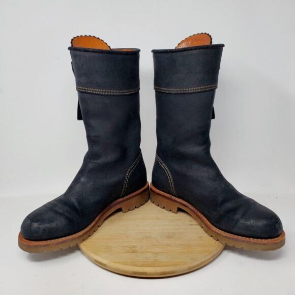 Penelope Chilvers Tall Mid Calf Tassel Boot Womens 36 Black Leather Zip - Picture 5 of 13